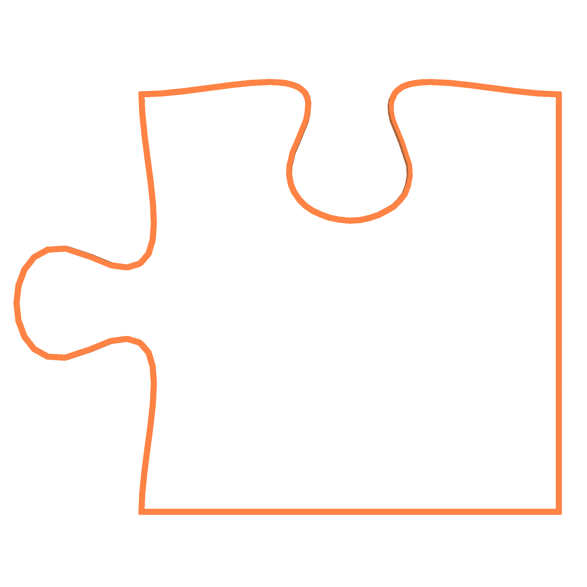 Rotes Puzzle-Teil