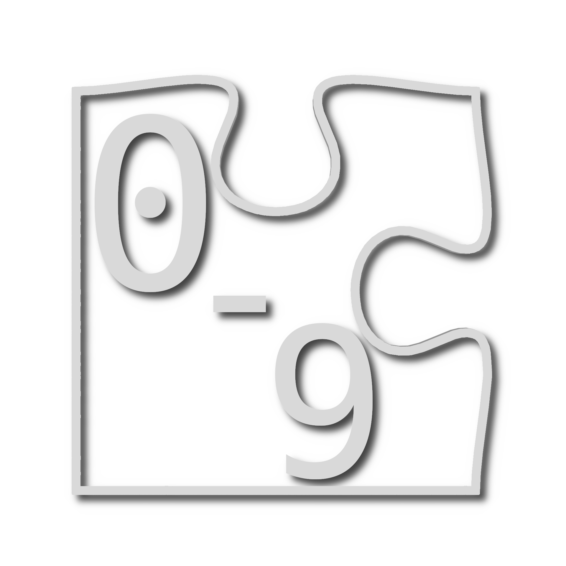 Graues Puzzle-Teil mit Symbol 