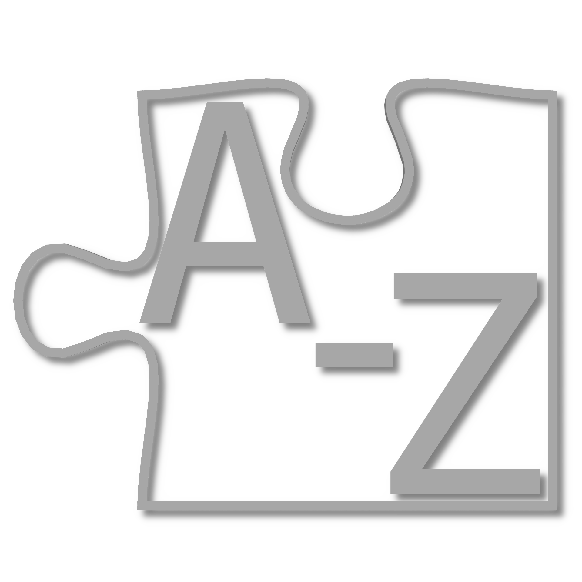 Graues Puzzleteil mit Symbol 